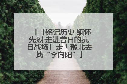 「铭记历史 缅怀先烈·走进昔日的抗日战场」走！豫北去找“李向阳”