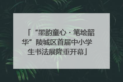 “墨韵童心・笔绘韶华”陵城区首届中小学生书法展隆重开幕