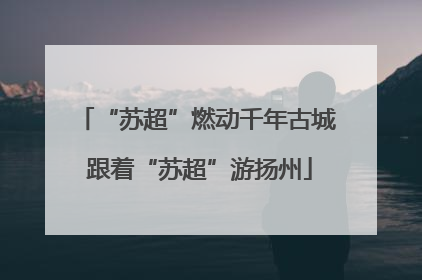 “苏超”燃动千年古城 跟着“苏超”游扬州