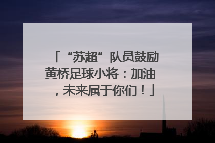 “苏超”队员鼓励黄桥足球小将：加油，未来属于你们！