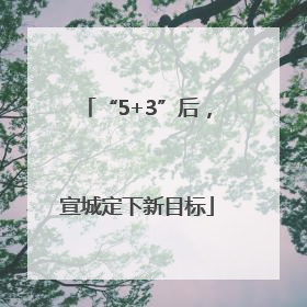 “5+3”后，宣城定下新目标