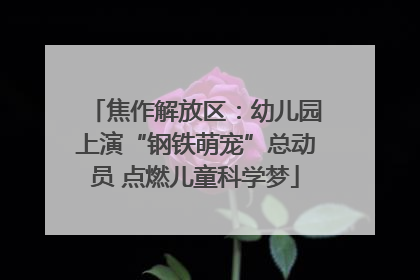 焦作解放区：幼儿园上演“钢铁萌宠”总动员 点燃儿童科学梦