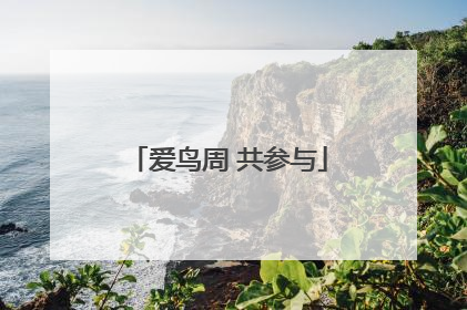 爱鸟周 共参与
