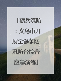 砺兵筑防：义乌市开展全链条防汛防台综合应急演练