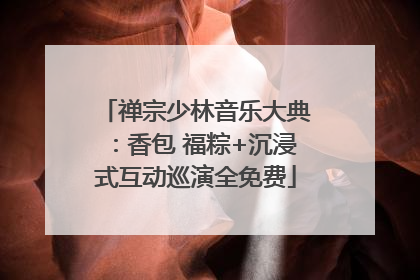 禅宗少林音乐大典：香包 福粽+沉浸式互动巡演全免费