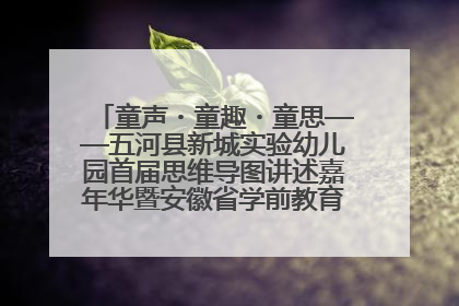 童声・童趣・童思——五河县新城实验幼儿园首届思维导图讲述嘉年华暨安徽省学前教育教研基地园项目阶段性成果展示活动