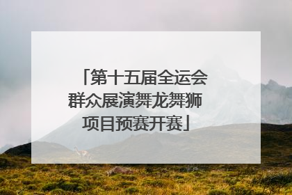 第十五届全运会群众展演舞龙舞狮项目预赛开赛