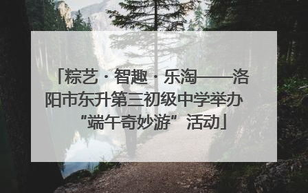 粽艺・智趣・乐淘——洛阳市东升第三初级中学举办“端午奇妙游”活动