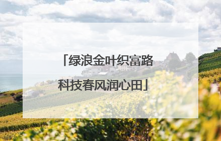 绿浪金叶织富路 科技春风润心田