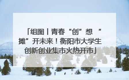 组图丨青春“创”想 “摊”开未来！衡阳市大学生创新创业集市火热开市