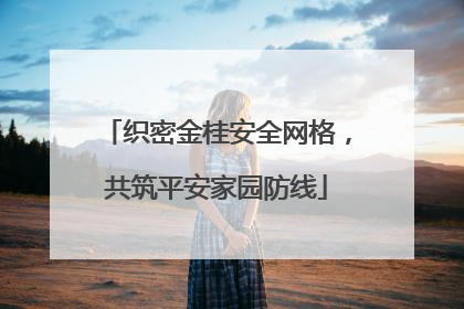 织密金桂安全网格，共筑平安家园防线