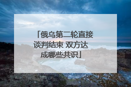 俄乌第二轮直接谈判结束 双方达成哪些共识