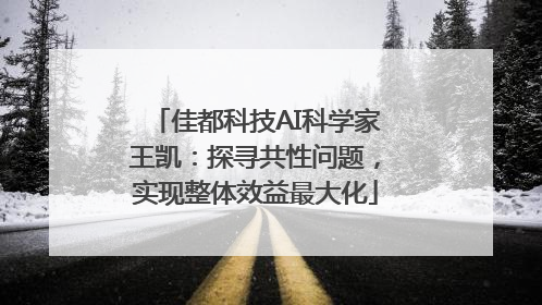 佳都科技AI科学家王凯：探寻共性问题，实现整体效益最大化