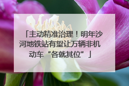 主动精准治理！明年沙河地铁站有望让万辆非机动车“各就其位”
