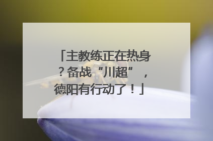 主教练正在热身？备战“川超”，德阳有行动了！
