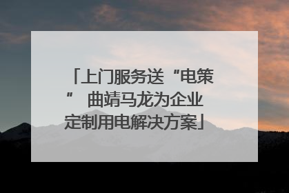 上门服务送“电策” 曲靖马龙为企业定制用电解决方案