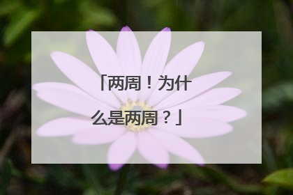 两周！为什么是两周？