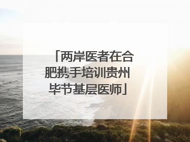 两岸医者在合肥携手培训贵州毕节基层医师
