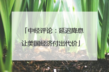 中经评论：延迟降息让美国经济付出代价