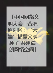 中国网络文明大会｜合肥庐阳区：“云端”播撒文明种子 共建清朗网络空间
