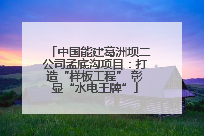 中国能建葛洲坝二公司孟底沟项目：打造“样板工程” 彰显“水电王牌”