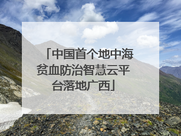 中国首个地中海贫血防治智慧云平台落地广西