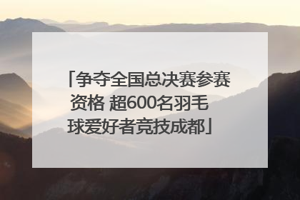 争夺全国总决赛参赛资格 超600名羽毛球爱好者竞技成都