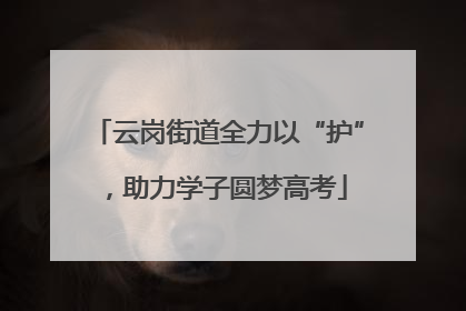 云岗街道全力以“护”，助力学子圆梦高考