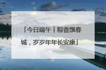 今日端午丨粽香飘春城，岁岁年年长安康