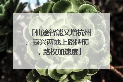 仙途智能又增杭州、嘉兴两地上路牌照，路权加速度
