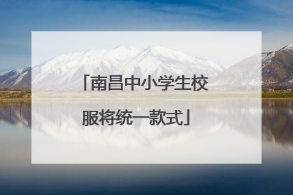 南昌中小学生校服将统一款式