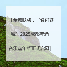全城联动，“食尚蓉城”2025成都啤酒音乐嘉年华正式启幕