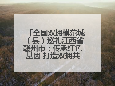 全国双拥模范城（县）巡礼江西省赣州市：传承红色基因 打造双拥共建新高地