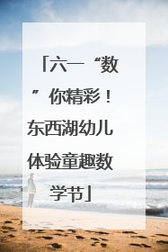 六一“数”你精彩！东西湖幼儿体验童趣数学节