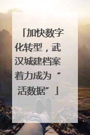 加快数字化转型，武汉城建档案着力成为“活数据”