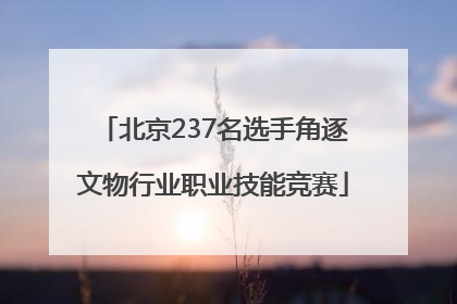 北京237名选手角逐文物行业职业技能竞赛