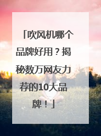 吹风机哪个品牌好用？揭秘数万网友力荐的10大品牌！