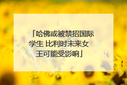 哈佛或被禁招国际学生 比利时未来女王可能受影响