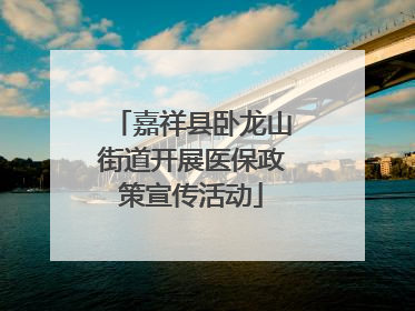 嘉祥县卧龙山街道开展医保政策宣传活动