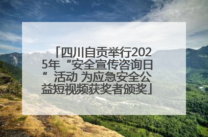 四川自贡举行2025年“安全宣传咨询日”活动 为应急安全公益短视频获奖者颁奖