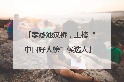 孝感池汉桥，上榜“中国好人榜”候选人