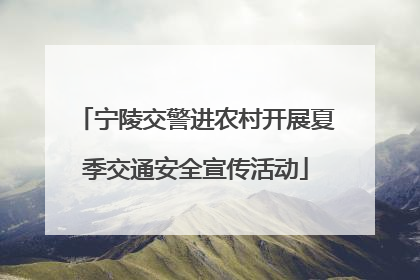 宁陵交警进农村开展夏季交通安全宣传活动