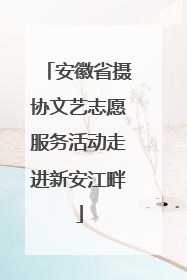 安徽省摄协文艺志愿服务活动走进新安江畔
