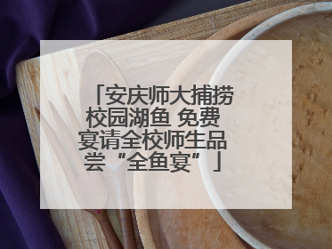 安庆师大捕捞校园湖鱼 免费宴请全校师生品尝“全鱼宴”