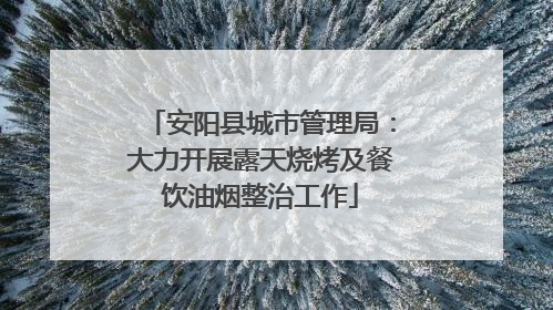 安阳县城市管理局：大力开展露天烧烤及餐饮油烟整治工作