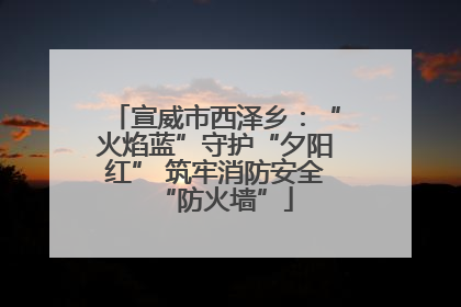 宣威市西泽乡：“火焰蓝”守护“夕阳红” 筑牢消防安全“防火墙”