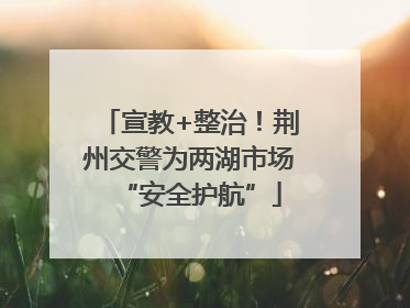 宣教+整治！荆州交警为两湖市场“安全护航”