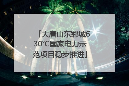 大唐山东郓城630℃国家电力示范项目稳步推进