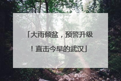 大雨倾盆，预警升级！直击今早的武汉