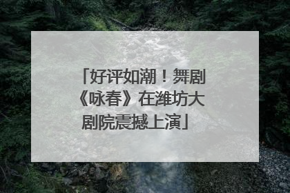 好评如潮！舞剧《咏春》在潍坊大剧院震撼上演
